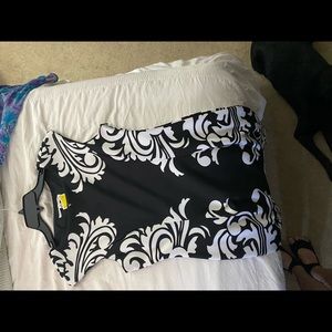 Black and white knee length dress.  New with tags
